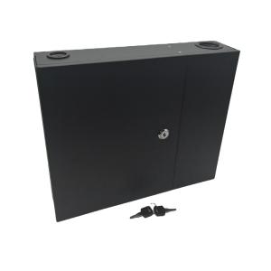 Buy cheap 12/24/48cores 2door Black Optical Wall Mount Fiber Enclosure With Spools and Adapter Plates from wholesalers