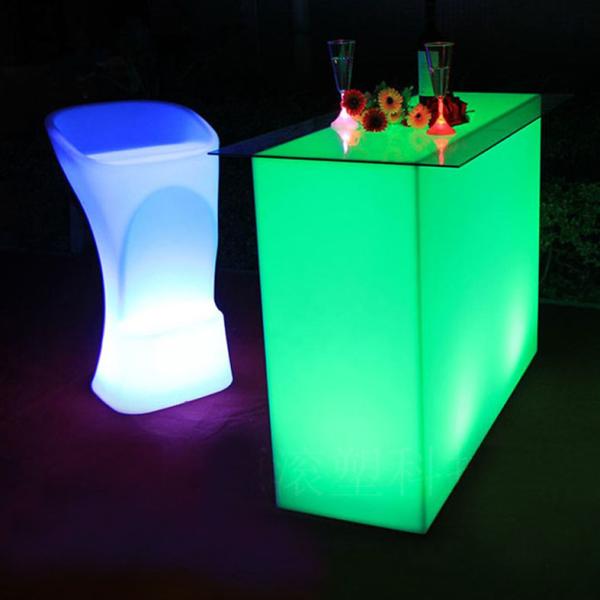 Buy cheap Commercial Luminous LED Bar Counter , Rectangle LED Glow Table Waterproof from wholesalers