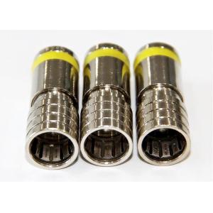 Buy cheap Compression F Male Coaxial Cable Connector Red Ring RG6 RG59 Terminator CCTV CATV from wholesalers