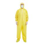 Buy cheap Yellow Disposable Protective Coverall With Shoe Cover S-3XL 20-60gsm from wholesalers