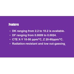 F4BTM series PCB with different DK value built for Single Sided, Double Sided