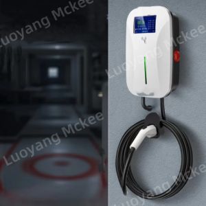 Buy cheap 7KW 220V AC EV Charger Wallbox Charging Station with 4.3-Inch Color Display Galvanized Steel and Tempered Glass from wholesalers