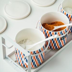 Buy cheap Modern Design Style Stoneware Ceramic Seasoning Jar Set With Sustainable Bohemia Spice Jars from wholesalers