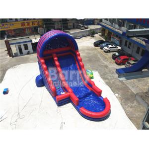 Adults PVC Inflatable Water Slides With Big Swimming Pool
