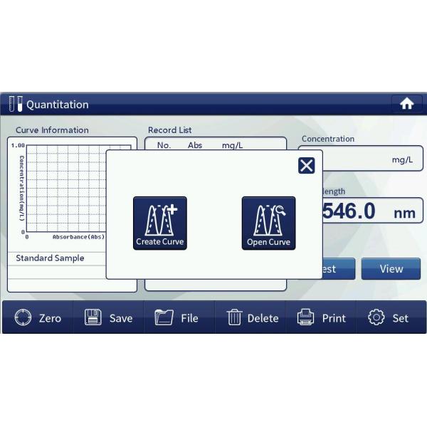 7 inch LCD Touch Screen Variable Spectral Bandwidth Spectrophotometer for Professional