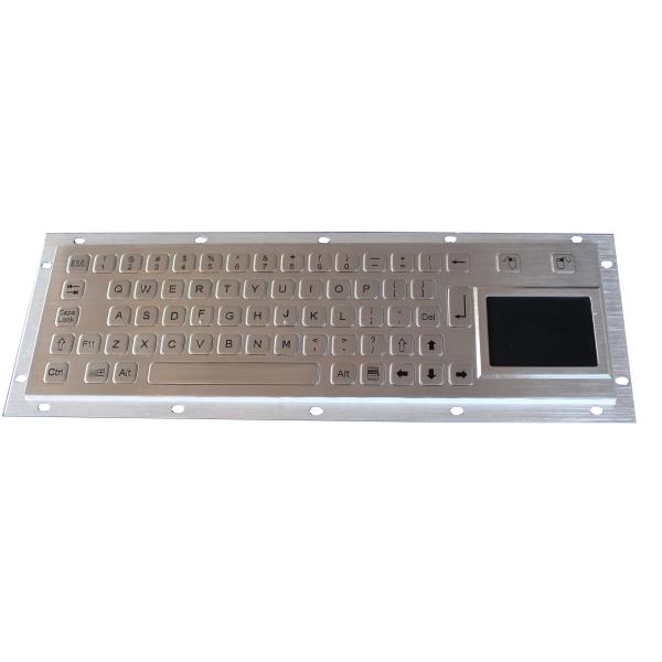 Buy cheap Brushed IP65 Kiosk Metal Industrial Keyboard With Touchpad , rear panel mount from wholesalers