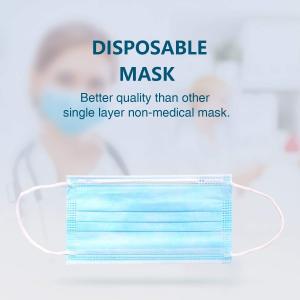 Buy cheap Fiberglass Free Non Medical Disposable Face Mask With 50pcs Per Pack Blue Color from wholesalers