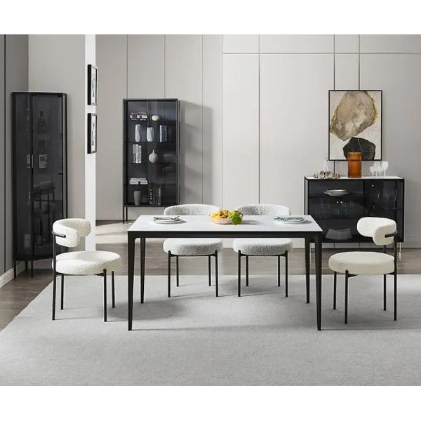 Adjustable Modern Upholstered Dining Chairs White Upholstered Side Chair