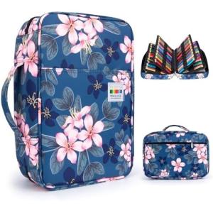 300 Slots Color Pencil Case - Pen Case Organizer with Handy Wrap & Zipper,