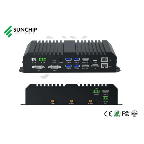 Quality RK3588 8K UHD HD IO Dual Gigabite Ethernet Media Player RS485 Port 6TOPS Computing Power for sale