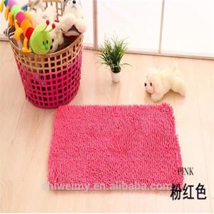 Buy cheap Plain soft pink long pile chenille bath mat from wholesalers