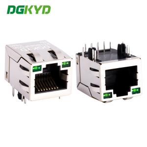 100Mbps Ethernet port connector RJ45 interface dual green network socket
