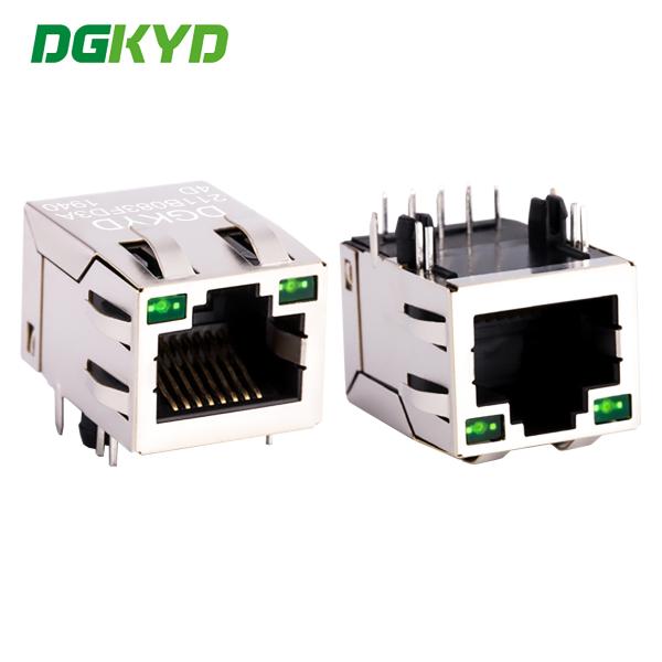 Quality 100Mbps Ethernet port connector RJ45 interface dual green network socket  DGKYD211B083FD3A4D for sale