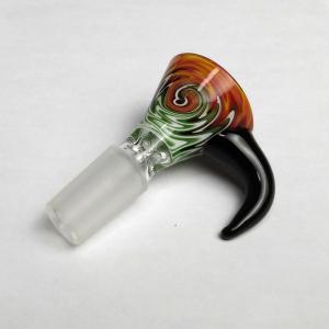 Buy cheap Heady Colored Glass Smoking Water Pipe Bowl With Handle Beautiful Slide from wholesalers