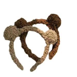 Buy cheap Female Antislip Bear Ear Plush Hairpin Face Washing Plush Headband from wholesalers