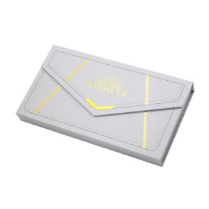Buy cheap Custom Logo Luxury White Cardboard Handbag Wallet Gift Box With Gold Foil Print from wholesalers