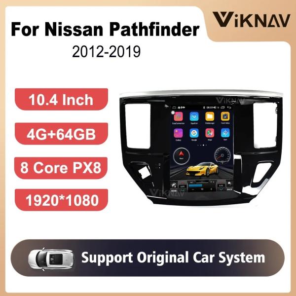 Buy cheap 10.4 Inch Screen Car radio For 2012-2019 Nissan Pathfinder Navigation Multimedia DVD Player Android Wireless Carplay from wholesalers
