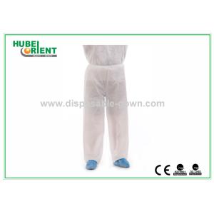 Buy cheap White Soft Nonwoven Polypropylene Disposable Trousers Non Toxic from wholesalers