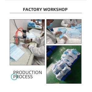 3 Layer Disposable Earloop Face Mask Nonwoven Non - Irritating High Filtration