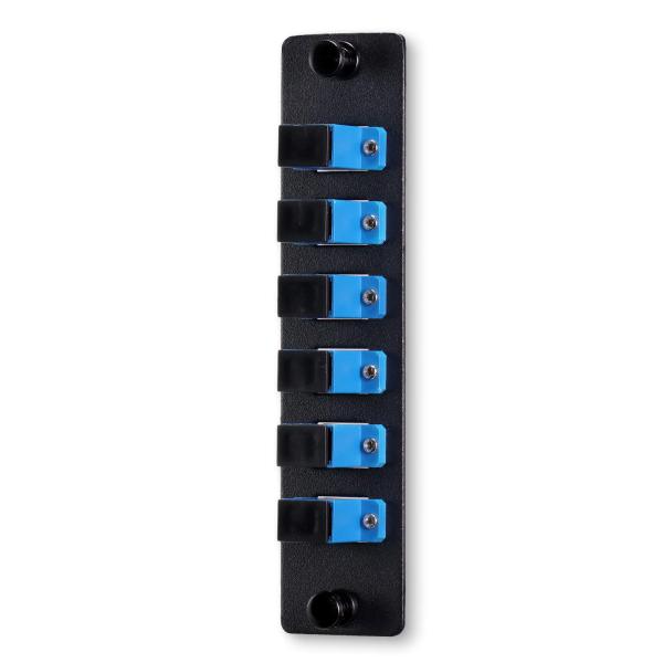 Buy cheap SC 6 Fiber 6 Position Fiber Optic Adapter Panel With Single Mode Adapter Blue from wholesalers