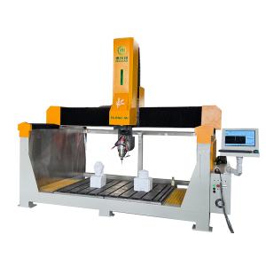 China High Precision 5 Axis CNC Stone Cutting Machine with 0-360° Rotation and ±0.1mm Cutting Precision Control System on sale