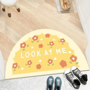 Buy cheap Cartoon Flower Polyester Fiber Floor Carpet Rug Half Circular from wholesalers