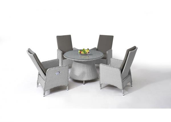 Quality 4 Seater Rattan Wicker 1.2CBM Outdoor Table Chairs Set for sale