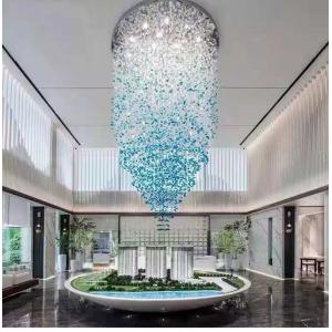 Modern Crystal Ceiling Chandelier For Living Room Lobby Luxury Long Staircase