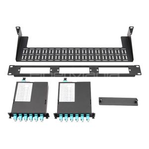 Buy cheap 19inch 1U 36 Fibers MPO MTP Fiber Optical Patch Panel with Cassette and MTP-12 Rear Adapter from wholesalers
