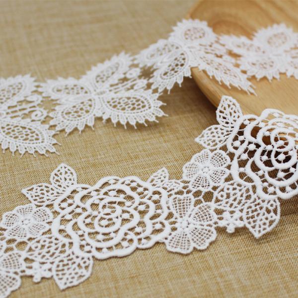 Buy cheap Cluny Flower 7cm Polyester Embroidery Lace Trim from wholesalers