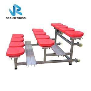 Buy cheap Outdoor Padded Bleacher Seats , Gym / Stadium 3 Row Aluminum Bleachers , from wholesalers