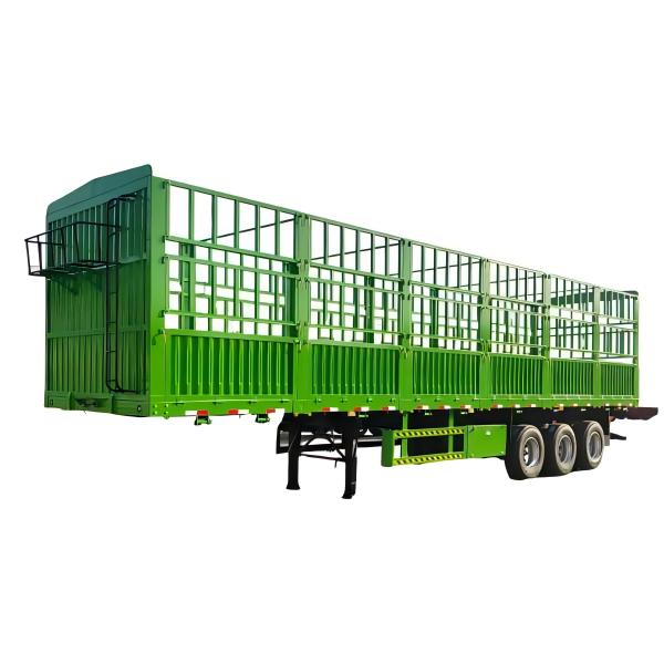 High-Strength Steel CIMC Livestock Semi-Trailer With Utility Side Door And Drop