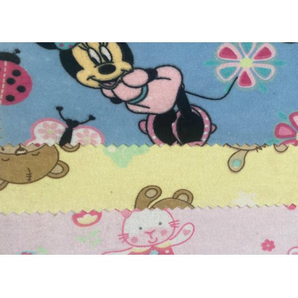 100% Cotton Woven Double Napped Flannel Fabric Mickey Cartoon Print