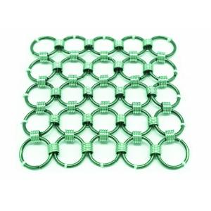 Metal Mesh Drapery / Brass Wire Ring Mesh Curtain Conect With 8mm Circle Dia