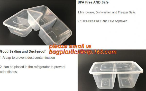 Buy cheap Disposable Plastic 4 Compartment Food Thermal Lunch Container Box,Plastic Takeaway Food Box with conjoined cover bagease from wholesalers