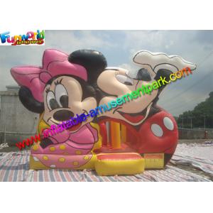 Mickey Mouse Commercial Bouncy Castles , Inflatable Bounce House With PVC