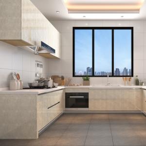 Sleek Supplier Gloss Lacquer Kitchen Cabinet with Practical Accessories