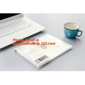 Buy cheap hot selling cheap A4, A5, A6, B5 transparent plastic pe zip lock files bag /zip wallet with printing from wholesalers