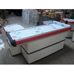 Commercial Shop Cash Register Table Counter Desk / Metallic Cashier Desk With