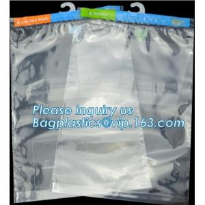 Buy cheap Hanger Plastic Hook Bag For Packaging, Hanger PVC Bed Sheet Packaging Bag With Buttons, Stationery Set packing from wholesalers