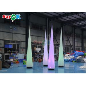 Buy cheap 5m Inflatable Lighting Decoration Cone Red Light Post For Party Wedding Event from wholesalers