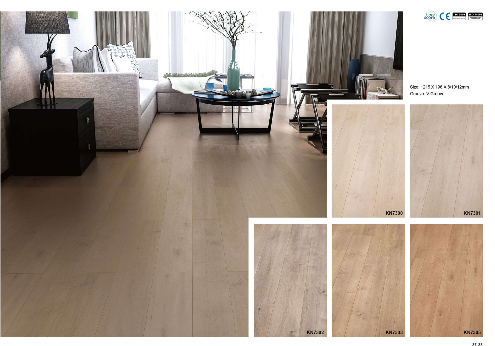 Buy cheap Waterproof Laminated Hdf Engineered Wood Flooring Grey 8mm from wholesalers