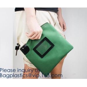 Buy cheap Custom Logo Security Money Pouch Utility Bank Deposit Bag with Zipper pouch case bag,Portable bank bag, bagease, bagplas from wholesalers