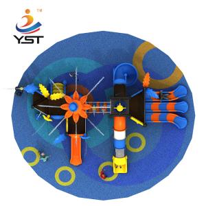 High quality children outdoor playground plastic combined slides