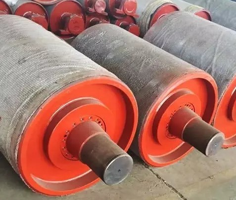 Heavy Duty SBR Rubber Lagging Conveyor Head Pulley