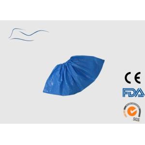 Buy cheap Dark Blue Disposable Polyethylene Shoe Covers Liquid Proof Elastic Ankle from wholesalers