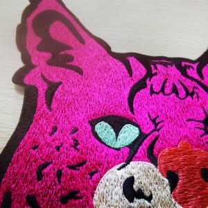 Buy cheap Support Custom Designer Clothing Embroidery Patches Leopard pattern from wholesalers