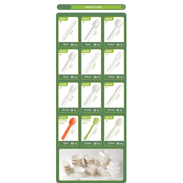 Biodegradable PP & Cornstarch Utensils – Eco-Friendly Disposable Cutlery for Modern Foodservice