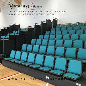 Firereistant Indoor Space Saving Retractable Seating System