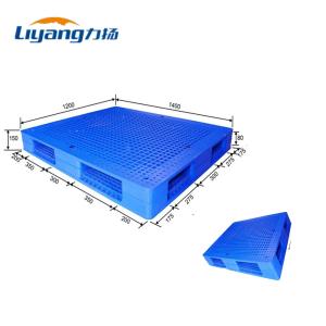 China Blue 1200*1400mm Recycled Plastic Pallets Roto Molded Plastic Pallets on sale